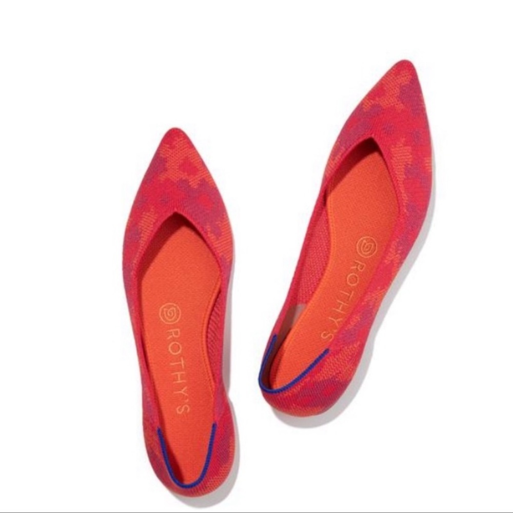 Rothy’s Red Botanicamo Point Shoe